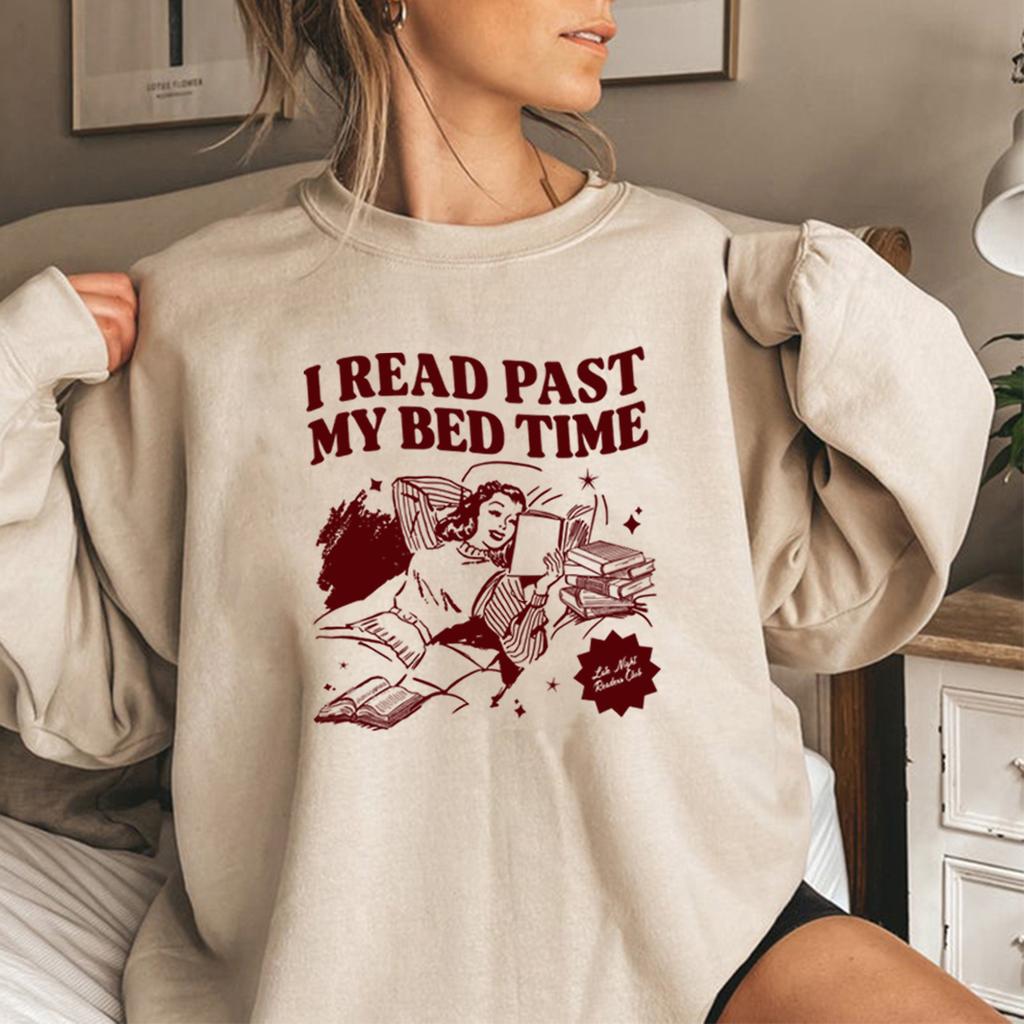 Mikina Knižní klub Pozdní noční čtenář Svetr Knižní klub Dámská mikina Dlouhý rukáv Ležérní Pulovr Kulatý výstřih Mikina s kapucí pro milovníka knih