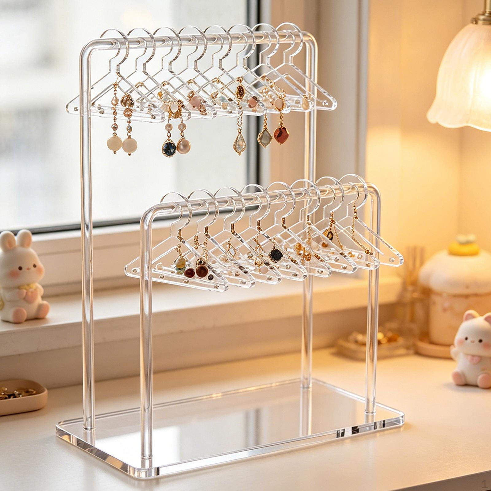

Acrylic Earrings Display Stand Earring Rack, Durability, Easy to Use, Organizer