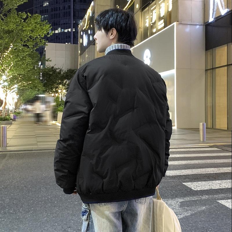Large Size Cotton Clothing Men's Winter Loose Baseball Collar Thickened Couple Paragraph Cotton Jacket Thickened Warm Fashion Casual Jacket