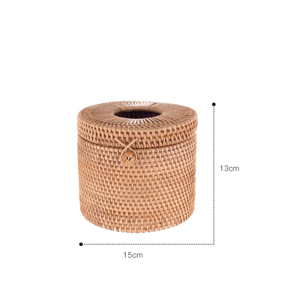 Papierständer, Rattan-Taschentuchbox, elegante Heimdekoration, handgefertigter Schreibtisch-Taschentuchbehälter, Serviettenaufbewahrungsbox