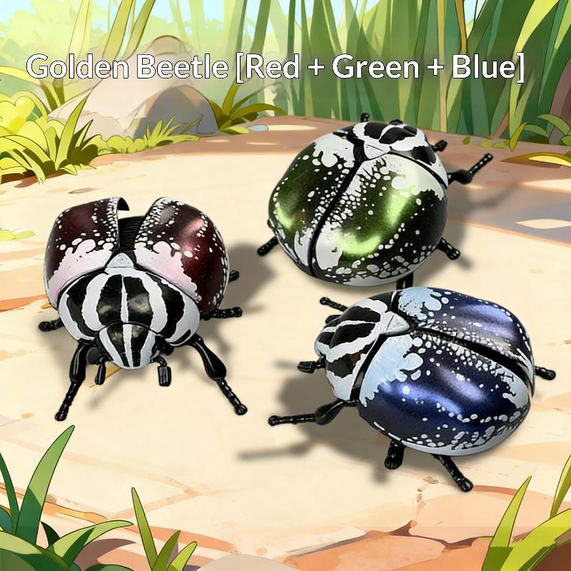 1/3Pcs Simulation Animals Home Desk Decoration Accessory Laser Dazzle Clockwork Big Beetle Model Unique Kids Gift Idea