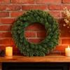 Cross-Border Christmas Wreath: Artificial Pine Needle & Rattan Decoration with Green Atmosphere
