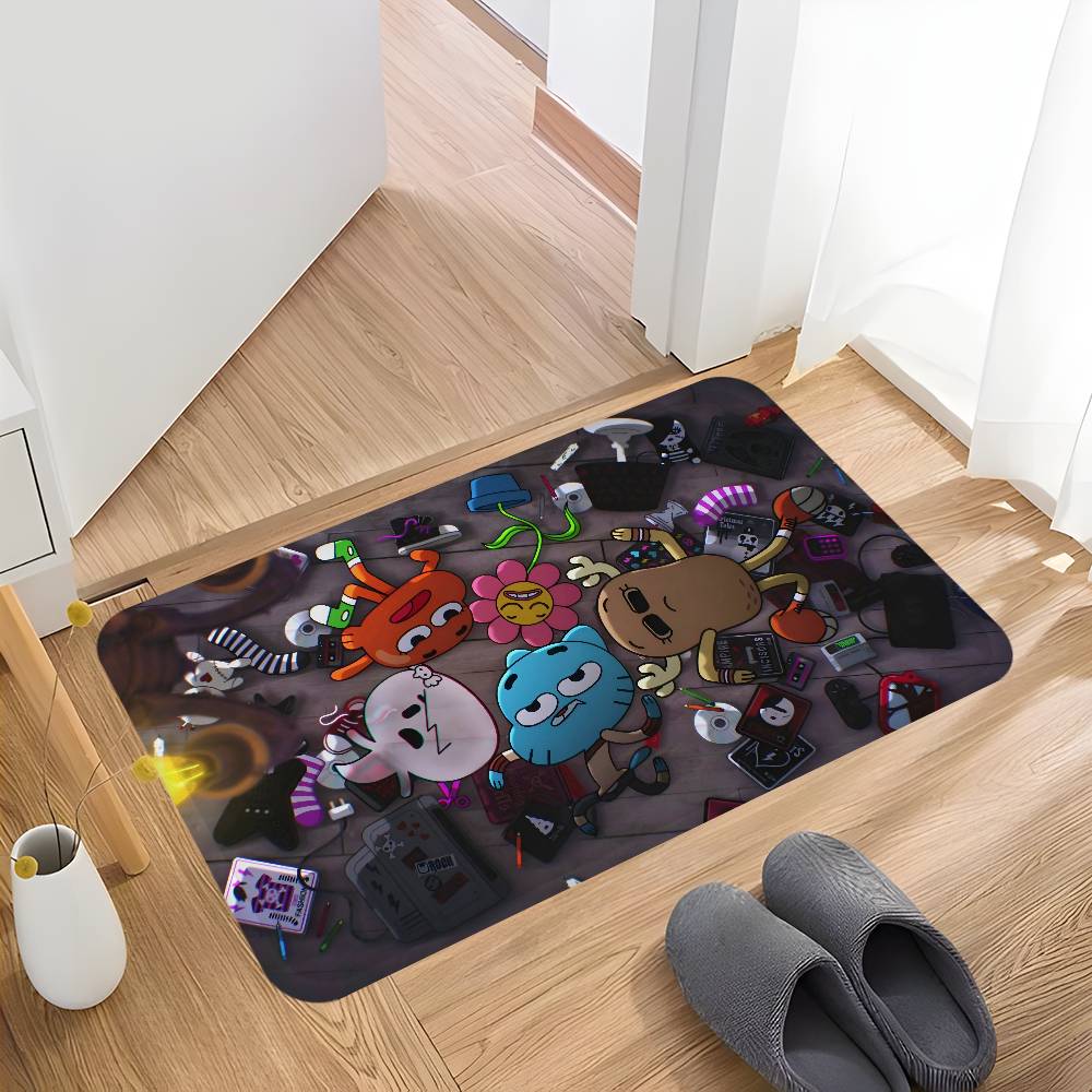 Game The A-Amazing World Of G-Gumball Bathroom Mat Non-Slip Laundry Room Mat Laundry Decor Balcony Child Living Room Toilet Rug