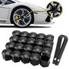 Car Wheel Lug Nut Covers 20PCS Black Plastic Bolt Caps With Clip Wear-Resistant Protection For Car Tires Auto Accessories P7F2
