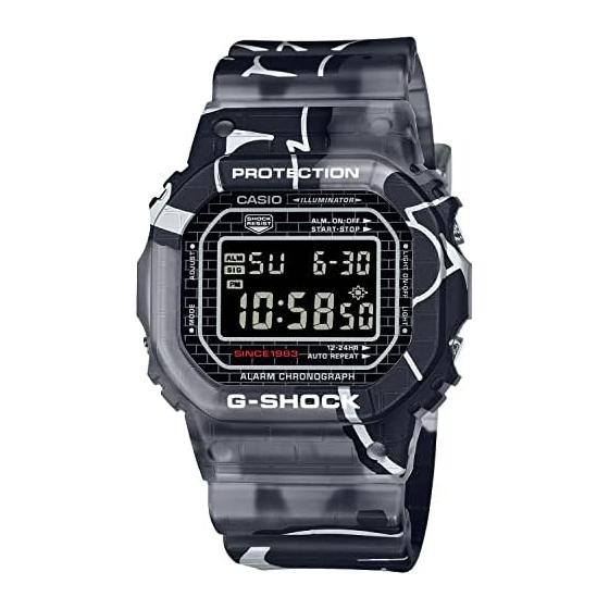 G-SHOCK [Casio] Часы G-Shock [Внутренний Оригинальный Продукт] Металлический Корпус Задняя Крышка на Винтах Серия Street Spirit DW-5000SS-1JR Мужские Черные Матовые Скелетон