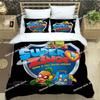 Cute cartoon Super Zings Bedding Sets exquisite bed supplies set duvet cover comforter set bedding set luxury Birthday Gift