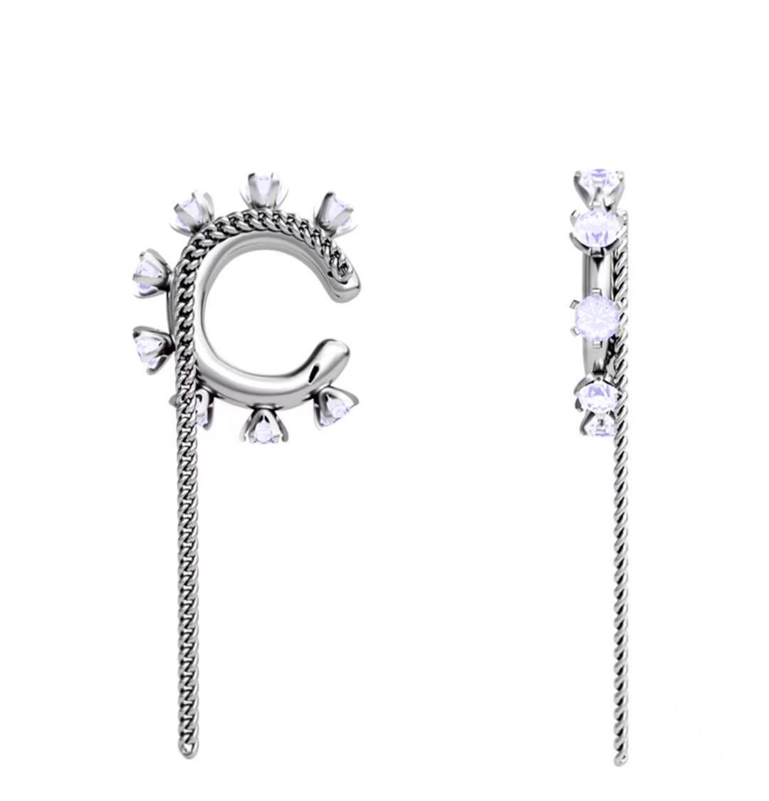 

Жемчужные серьги-бабочки с хип-хоп чокером и клипсами для ушей без прокола, жемчужное колье-цепочка для ключицы в нишевом дизайне легкой роскоши