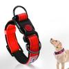Verstelbare halsband Comfortabele, zachte, met schuim gevoerde, reflecterende nylon halsband met dubbele D-ringen voor kleine, middelgrote en grote honden