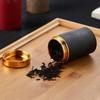 Portable Black Pottery Tea Caddy