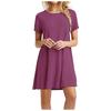 Women's Skirt Knee-length Dress Color Summer Casual Swing Dress