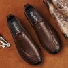 Classic Brand Men's Genuine Leather Casual Shoes Winter Velvet Cotton Shoes Outdoor Hiking Men's Oxford Shoes Anti Slip