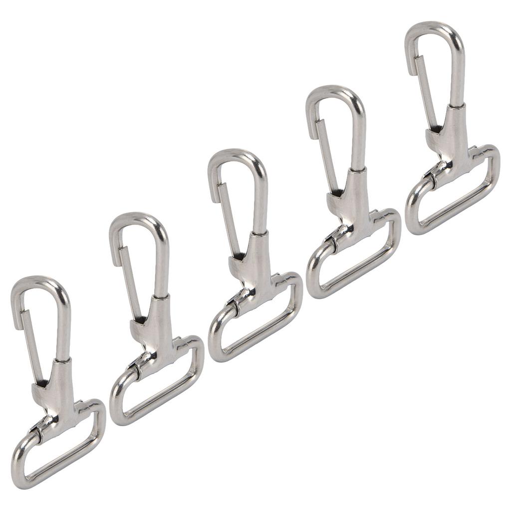 5Pcs Snap Hooks 304 Stainless Steel Metal Clips for Keychain Linking Dog Leash Collar 29mm
