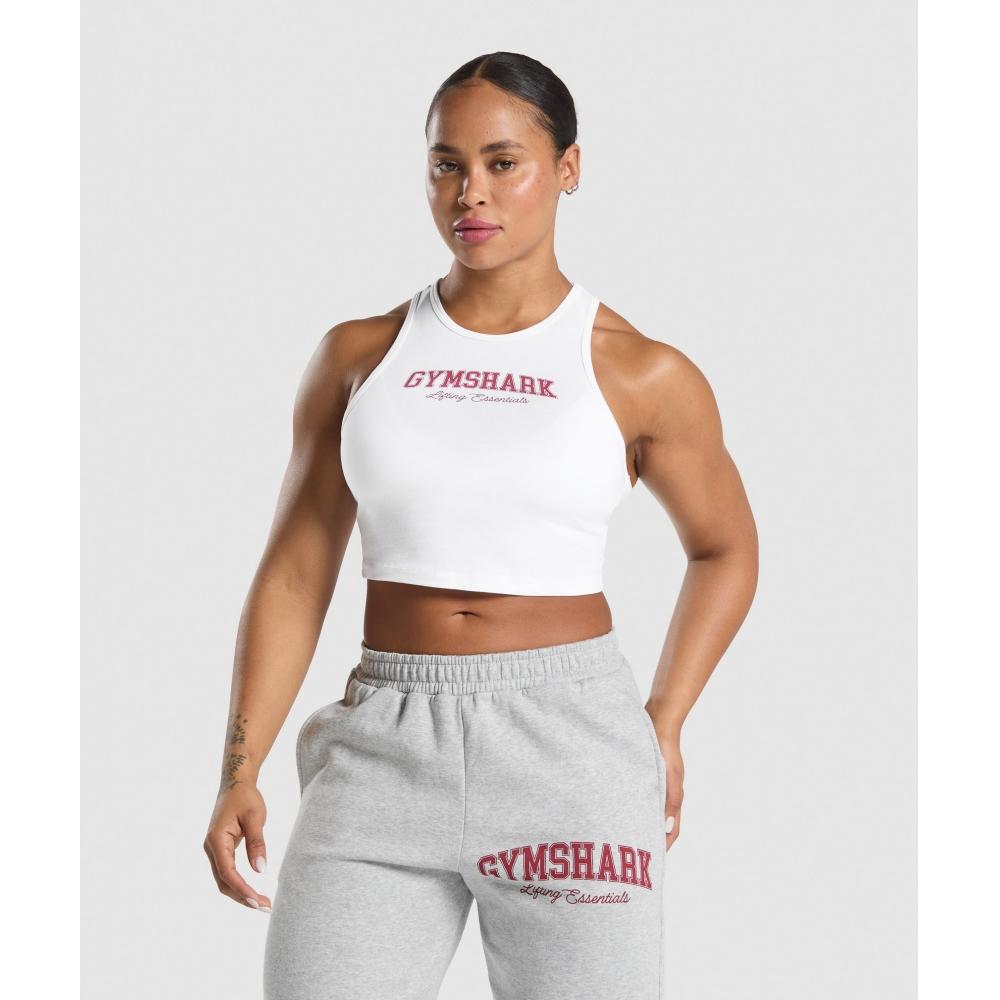 

Gymshark Lifting Essentials Graphic Tank White B3c5n Wb57 XS