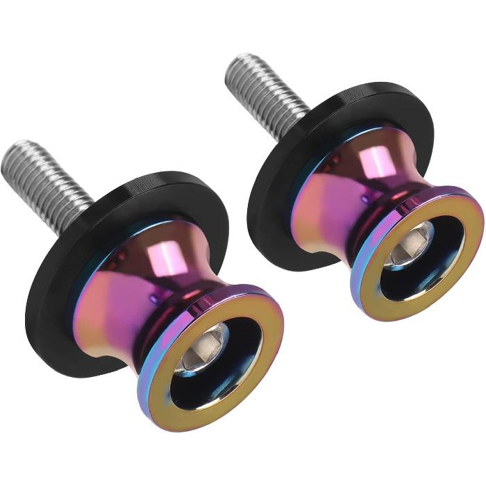 

Worldmotop 2PCS 6MM M6 X1.25 Motorcycle Swing Arm Spools Swingarm Spools Sliders Stand Screw Replacement for Yamaha YZF R1 R3 R6 R6S MT03 MT07 MT09 фіолетовий