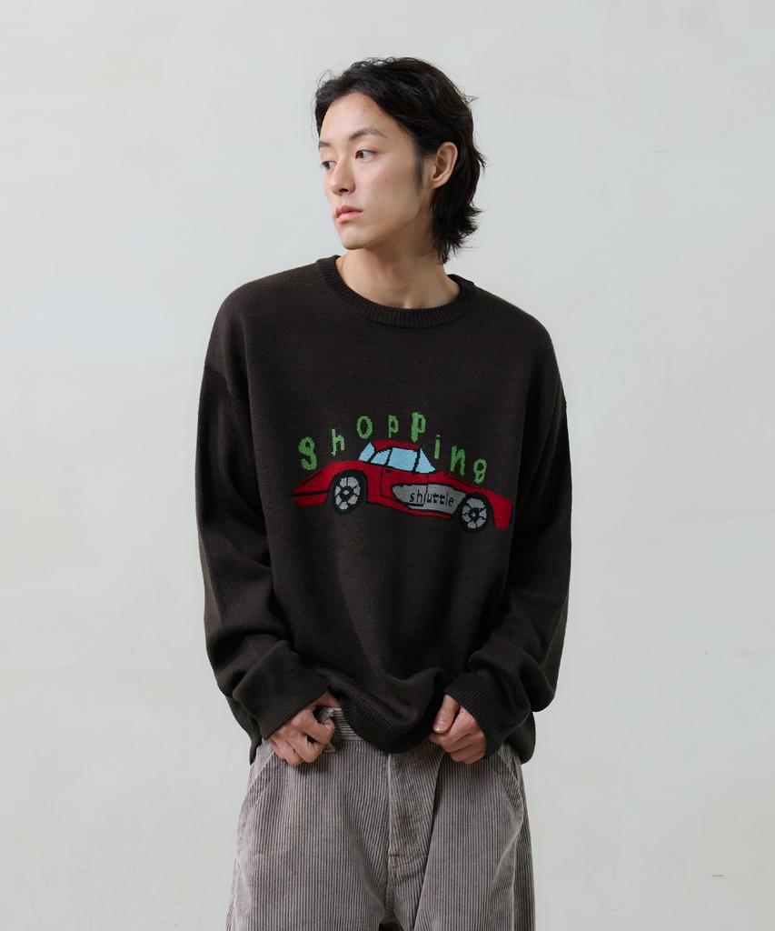 KNOUUN Shopping Car Knit (Dark Brown)