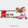 Move Bricks? Let Me Go First! Funny Female Driver Rear Window Sticker