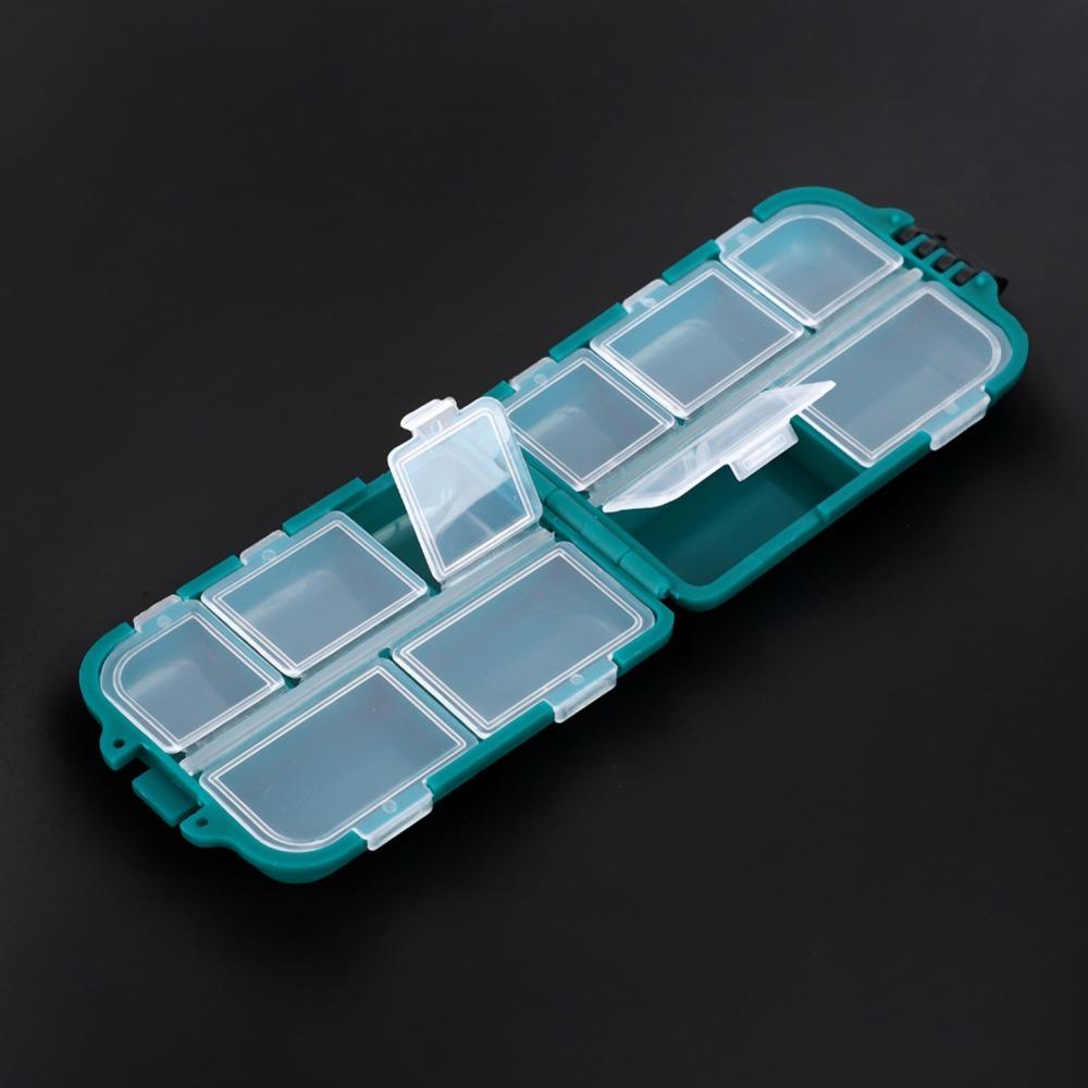 3PCS Double Layer Fishing Baits Box 10 Slots Lure Storage Box Hooks Storage Case  Fly Fishing