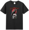 Fcawf Black Crow Funny Bird With Skull Halloween Gothic Tshirt