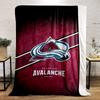 Colorado Avalanche Logo Warm blanket, Red and White Design Flannel blanket for bedroom, living room, sofa, and nap