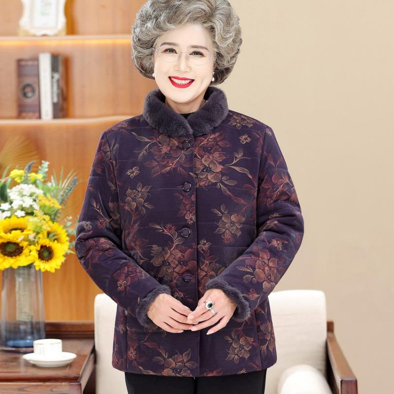 New old man wife padded jacket mother padded jacket thickened grandma jacket women's winter down padded jacket