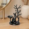 Gifts for Jewelry Lovers Cute Cat Tree Branch Organizer, 3D Printed Earring Bracelet Hair Ring Holder Dish Tie Storage Holder, Decorative Trinket