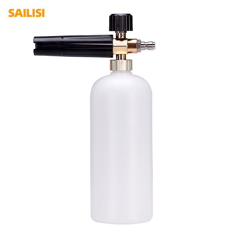 High-Pressure Car Wash Foam Gun with Brush and Snow Foam Attachment