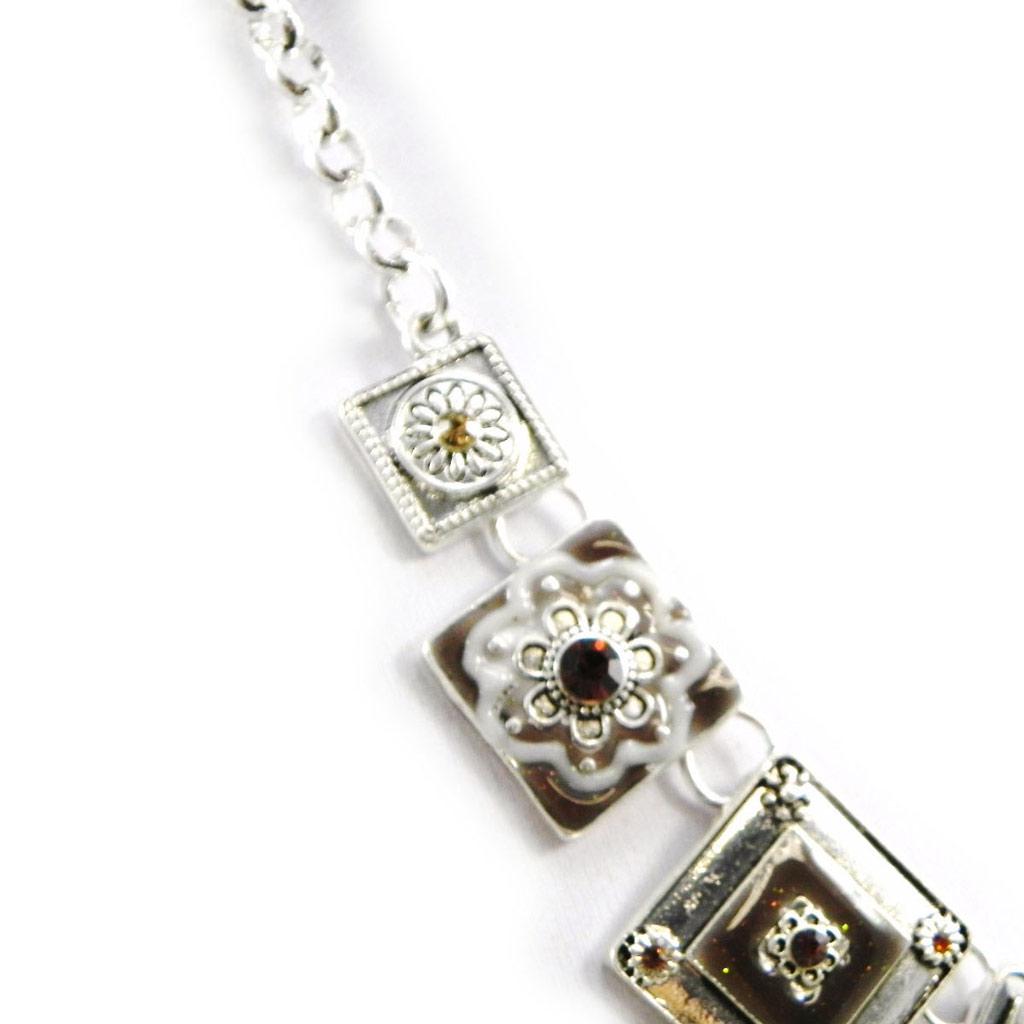 Les Trésors De Lily [H9855] - Collier Créateur 'Esmeralda' marron argenté