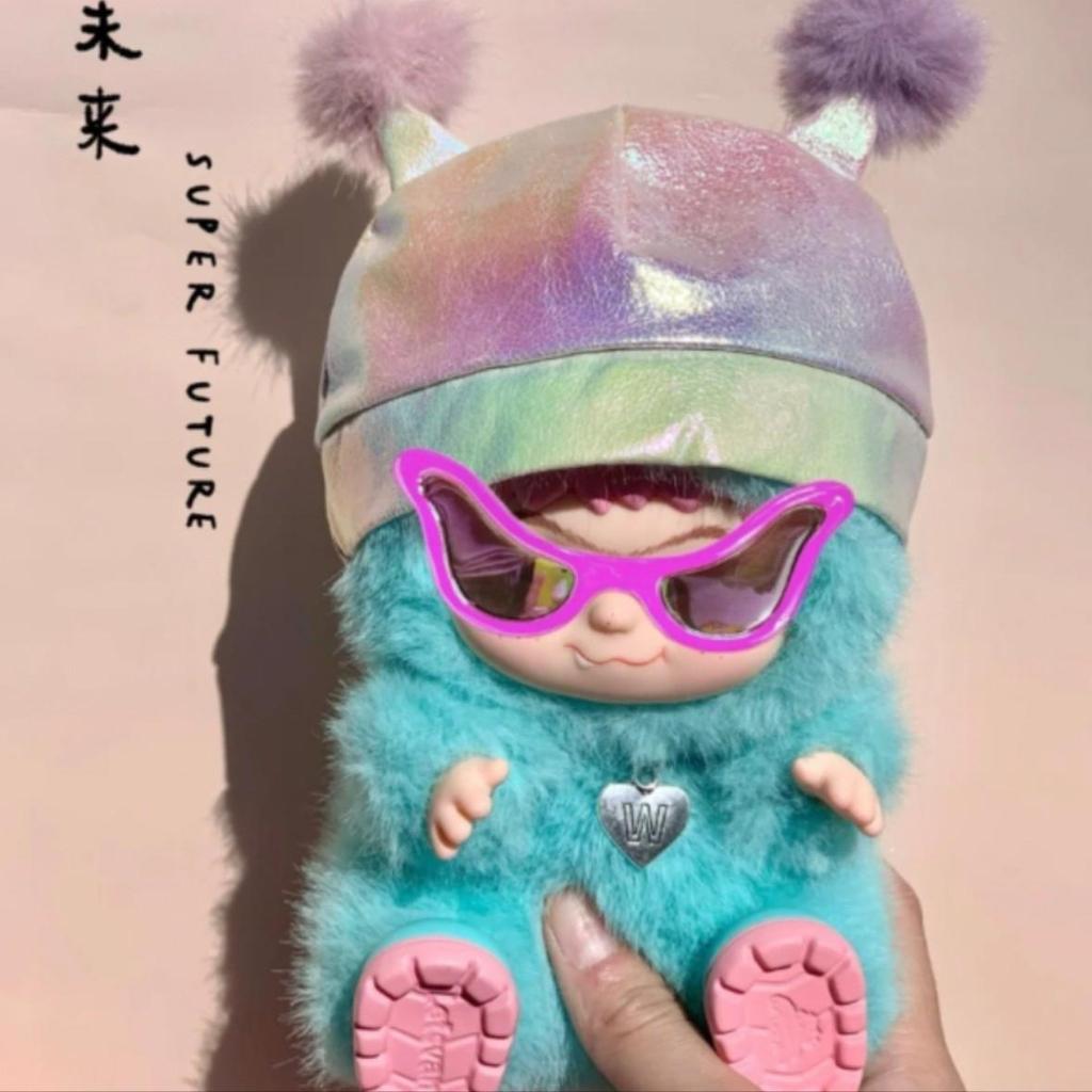 WAKUKU Trendi Parti Kör Kutu Figür Peluş Bebek Sırt Çantası Anahtarlık Kızlar İçin Hediye