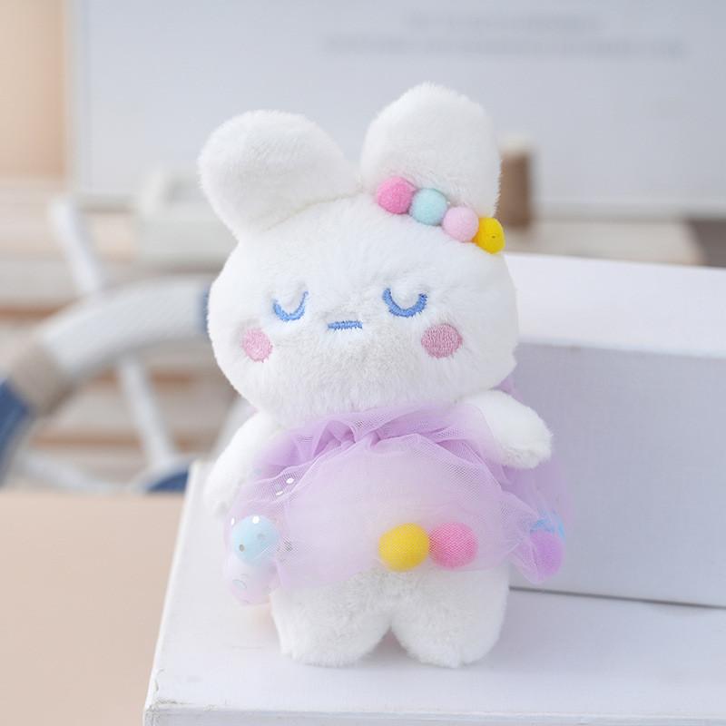 Bunny Rabbit Plush Keychain With Pp Cotton Filling For Bag Decoration Gift Kids For