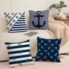 Classic Oocean sailor Cushion Cover Short plush Doublesided Print Square Throw Pillow Covers Sofa Home Cushion Decor