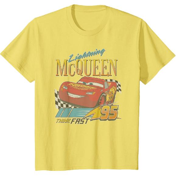 Disney Pixar Cars 2 Lighting Mc Queen Think Fast Portrait T-Shirt