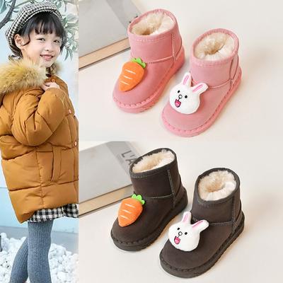 Children's Snow Boots Winter Kids Plus Fleece Thickened Cotton Shoes for Children Fashion Cotton Boots