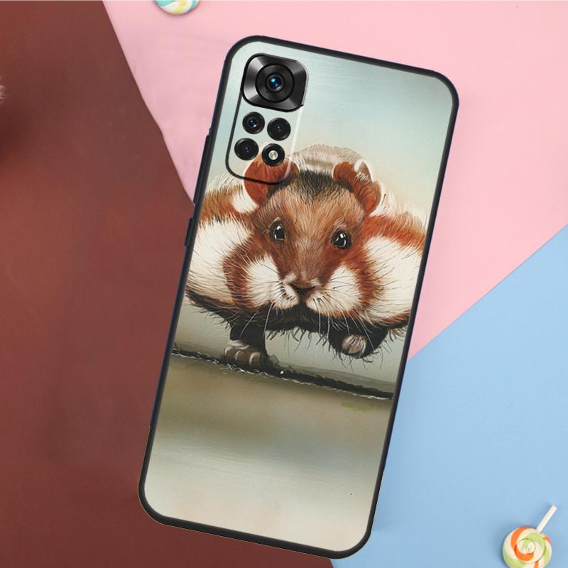 Cute Lovely Pet Hamster Cover For Xiaomi Redmi Note 14 13 Pro 12 11 9 10 9S 10S 11S 12S Redmi 14C 10C 12C 13C Case