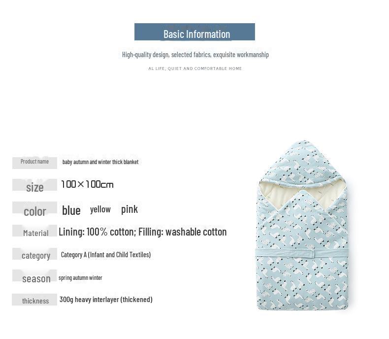 Newborn Cotton Swaddle Blanket - Lightweight for Spring/Summer