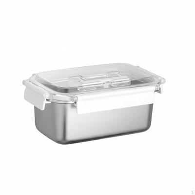 316L Stainless Steel Food Storage Container, Airtight Lunch Box, Portable Handle, Kitchen Office