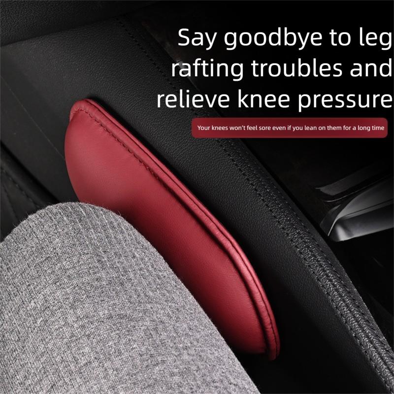 1/2pc Car Knee Pad Inside Knee Leather Car Pillow Car Cushion Elastic Cushion Memory Foam Thigh Support Car Accessories Interior