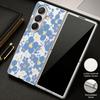 Retro Leaves Flowers Case For Samsung Z Fold 8 Ultra 7 6 5 Hybrid 3in1 Leather Skin Plating Folding Phone Cover For Galaxy Z Fold8 Fold7 Fold6