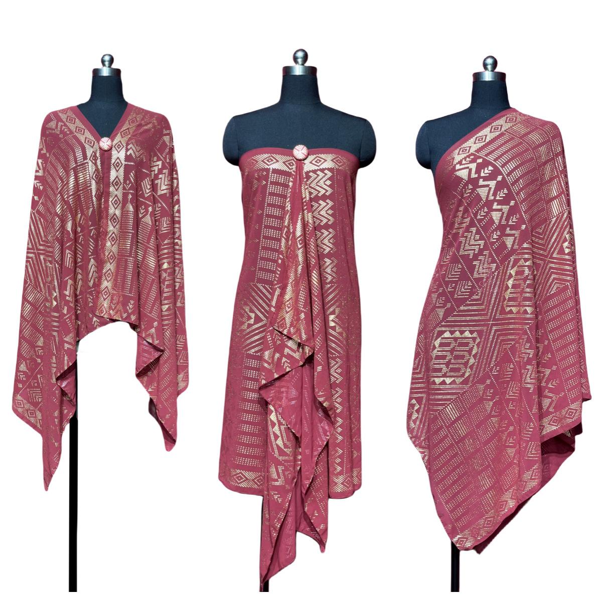 

Gorgeous Tin Foil Gold Shawl Retro Sun Protection Dust Prevention Beautiful And Multifunctional Scarf