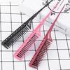 1Pc Professional Hair Combs Tip Tail Comb Barber Hairdressing Comb 3-Row Teeth Detangling Comb Salon Tools Barber Accessories