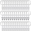 40 Pack Curtain Rings With Clips, Drapery Clips With Rings, Drapes Rings 1.5 In Interior Diameter, Fits Up To 1.2 In Curtain Rod, Black