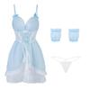 Cosplay Anime Sexy Erotic Princess Cute Blue Maid Outfit Babydoll Lingerie Erotic Temptation Extreme Underwear Moe Ruffles Cute Lingerie Camisole