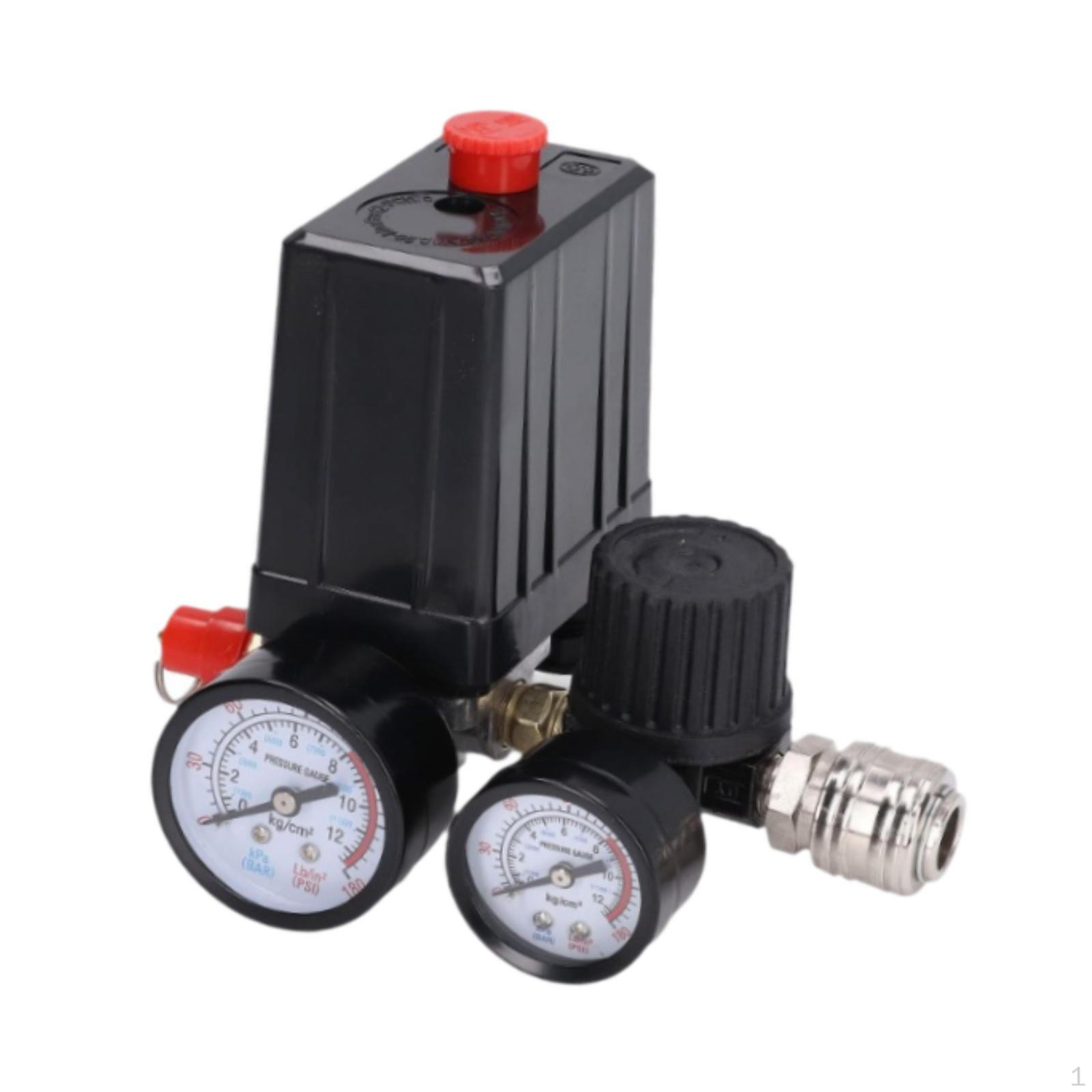 

Реле тиску повітряного компресора з індикатором 90-120 PSI 16cmx10cm