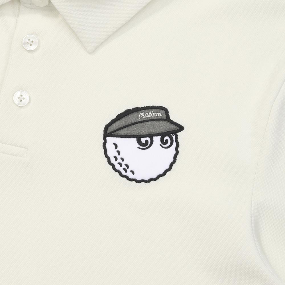MALBON GOLF Bucket Point Short Sleeve T-Shirt Cream (Man)