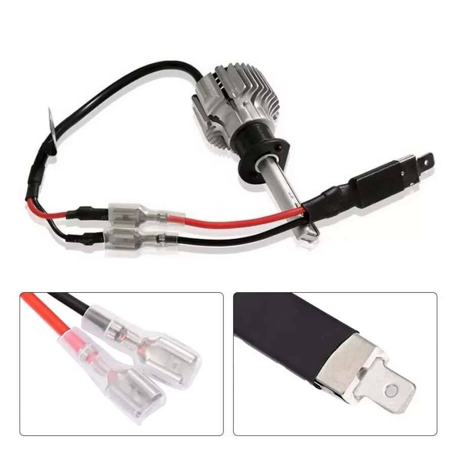10X LED H1 Replacement Single Converter Wiring Connector Cable Conversion Es Adapter Holder HID Headlight Bulb Accessories