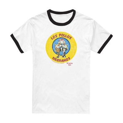Breaking Bad Unisex Adult Los Pollos Hermanos Ringer T-Shirt