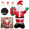 2.4M Christmas Inflatable Santa Claus with Gift Bag Santa Carrying Present Sack Airblow Inflatable Santa Claus for Outdoor Decor