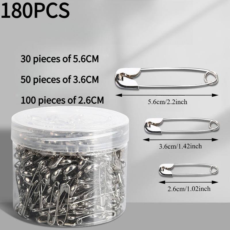 180PCS Vintage Safety Pin Fixed Clothes Buckle Pin Small/Large/Large Paper Pin Paper Pin Buckle Pin
