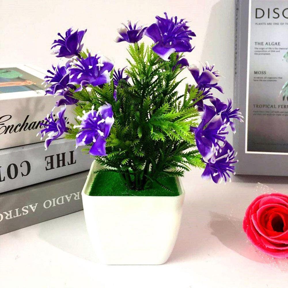 With Pots Artificial Rose Potted Plant Miniscape Fake False Plants  Wedding Party Decortion