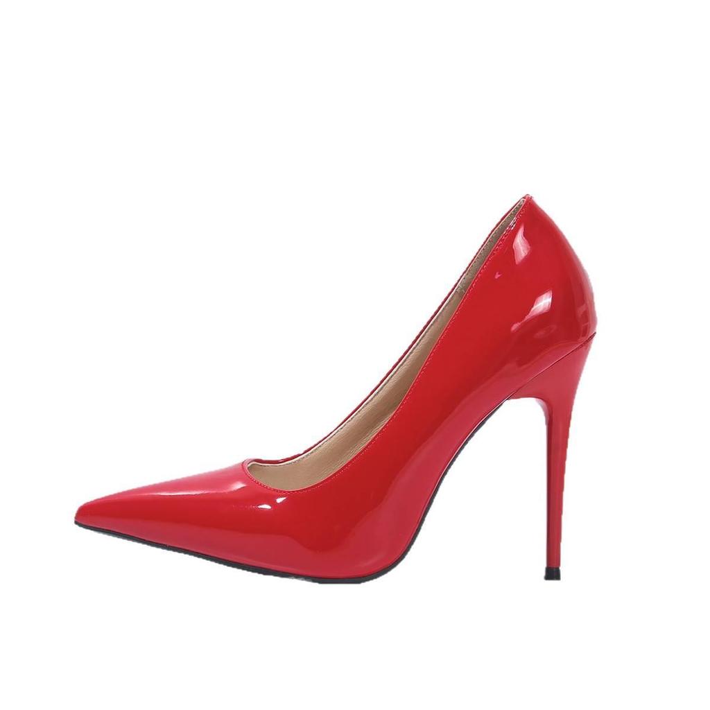 Women's Black High Heels: 2026 Spring Collection - Pointed Toe, Thin Heel, Plus Size