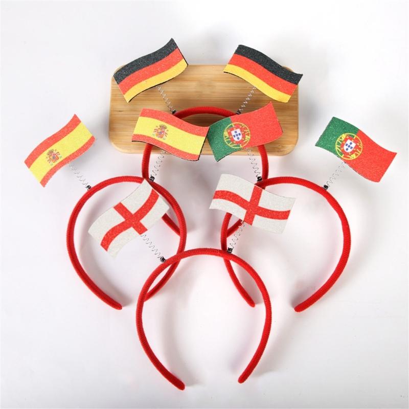 4pcs Matching Soccer Championship Headbands Comfortable Design Headddress For Game Night Parties Decoration